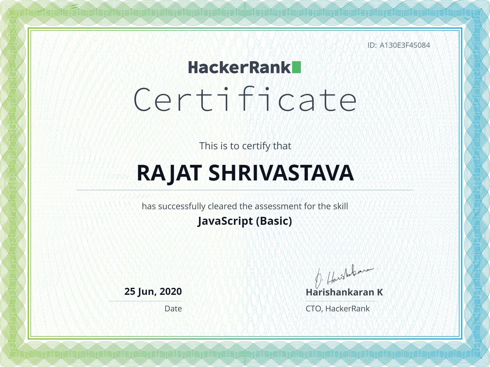 Hackerrank javascript